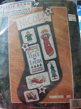 Dimensions Debbie Mumm Stocking Cross Stitch Kit Angels Peace on Earth
